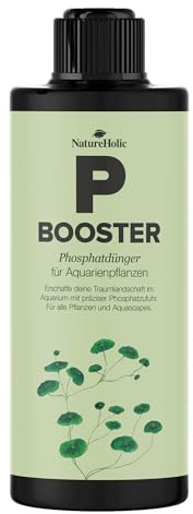 NatureHolic - P Booster I Flüssigdünger für Aquarien I Phosphatdünger I wichtig fürs Pflanzenwachstum I für strahlende Blattfarben I Aquascape und Pflanzenaquarium I 500 ml