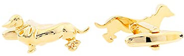 Lieson Herren Manschettenknöpfe Hochzeit, Manschettenknöpfe Set Gold Tier Cufflinks für Hemd Hochzeit Geburtstag Geschenk