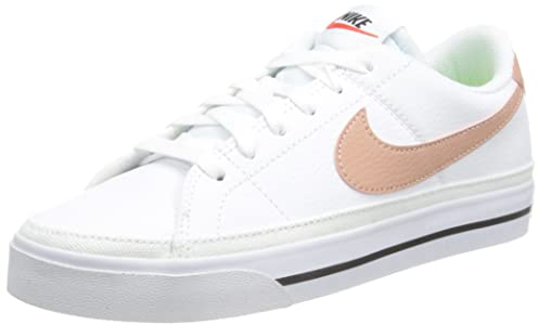 NIKE Femme WMNS Court Legacy NN Sneaker, White Rose Whisper Team Orange Black, 42 EU