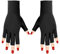 XREE 1 Paar UV Handschuhe Nägel, 20 x 8 cm Fingerlose Handschuhen Damen Geschenke Muttertag für Frauen Maniküre Handschuhe Anti-UV Schutz für Radfahren Autofahren Angeln Fitness (Schwarz)