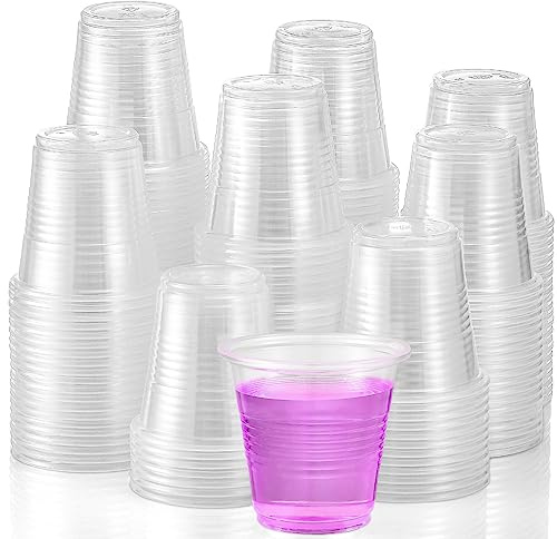 AOZITA 330 Pack Mouthwash Cups, 3 oz Clear Plastic Cups, Small Disposable Bathroom Cups for Rinse Bath Cup Shot Cups Disposable for Drinking Washing Cups