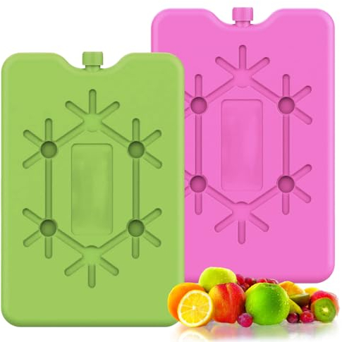 Kühlakkus für Kühltasche, 2 Stück Kühltasche und Kühlbox, Wiederverwendbarer Ultradünner Kühlelement, Groß Kühlakkus, Kühlpack für Kühltragetasche - Extra Dünn & Lange Kühlleistung für Unterwegs