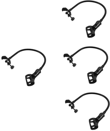 BESTonZON 4 Sätze Schwanenhals-Mikrofonständer fernsehen live stream tv dyon Handyhalter Tischzubehör Mikrofonhalterclip Mikrofonständer für Schreibtisch Universal- Schlauch Halterungsclip