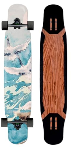 46 Zoll Pro Complete Longboard Skateboards Cruiser Double Kick Concave Longboards für Mädchen Jungen, Skateboard Deck für Kinder Erwachsene Anfänger Extremsport (Color : Style G)