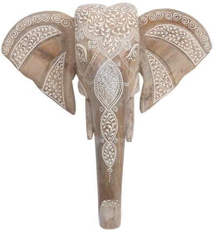 Boho Wandobjekt Anokha handgefertigt aus Holz in Natur 44 cm im Trend