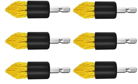 6 Stück Bürstenaufsatz Bohrmaschine Set, Elektrische Bohrer-Bürsten-Set – ideal für Poolfliesen, Badezimmer, WC, Keramik, Marmor, Auto, Automotive