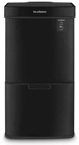 Les Collectors 1015 - Pattumiera per smistamento con sensore, capacità 69 l, 3 scomparti (47+11+11L), apertura superiore automatica, sistema di rilevamento a infrarossi, chiusura silenziosa, design