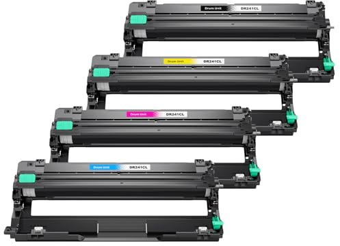 Q-image DR241 Drum Unit Replacement for DR-241 Compatible with MFC-9130CDN MFC-9140CDN MFC-9142CDN MFC-9330CDW MFC-9340CDW HL-3140CW HL-3150CDN DCP-9015CDW DCP-9020CDW (Black, Cyan, Magenta, Yellow)