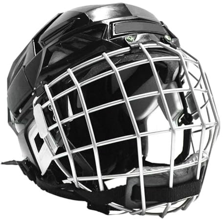 Casco de hockey juvenil – Protección facial transpirable para hockey sobre hielo y patinaje sobre ruedas | Cascos de portero de hockey callejero con diseño protector, equipo de seguridad duradero y
