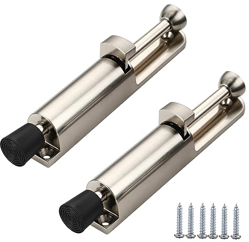 Türstopper Aussen, 2 Stück Türstopper, Edelstahl Fußtürstopper, Zinklegierung Türstopper Mit Fußsteuerung, Federbelasteter Türhalter, Türschloss Wohnwagen, Für Innen Und Außen Garagentor Balkontür