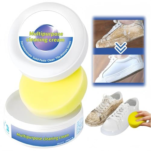 Generisch Sneaker Cleaner White, 2025 Multifunctional White Shoes Cleaning Cream, White Shoe Cleaner, Shoes Cleaning Cream for Trainers Cleaner White for All Surfaces