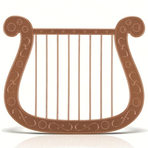 Bronze Engel Harfe Requisite - Dekorative Lyre Harfe Zubehör für Kostüm, Cosplay, Halloween oder Mottopartys