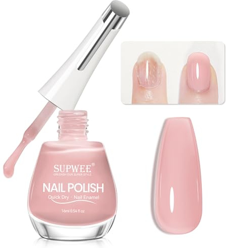 SUPWEE Nagelhärdare för sköra naglar, 16 ml nagelhärdare extra stark snabbtorkande nagelförstärkare för daglig nagelvård och för att stödja nageltillväxt naken