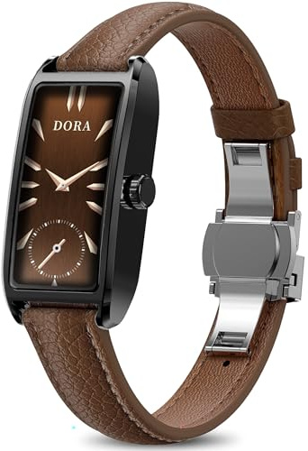 Smartwatch Damen Elegant Dünn Fitnesstracker Eckig Damenuhr 1.13 AMOLED Fitnessuhr Frauen Herzfrequenzmesser Schrittzähler Schlafanalyse Menstruationszyklus Pulsuhr Gold IP68 Wasserdicht Sportuhr