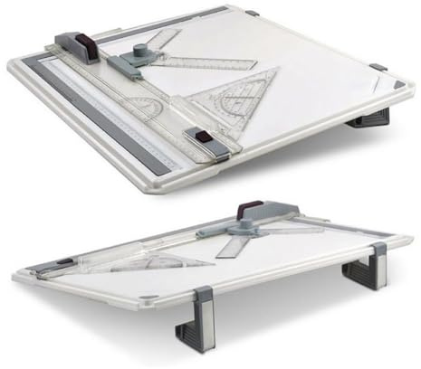NEWFUN Lavagna da Disegno Professionale,Rapid Drawing Board per Tavolo da Disegno A3，Avolo da Disegno Multifunzionale per il Disegno Tecnico, Binario per il Disegno Parallelo, Angolo Regolabile