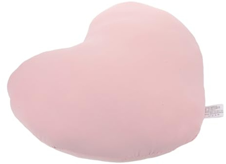 VANZACK Coussin Cœur Peluche Doux et Léger pour Canapé et Chambre Oreiller Décoratif Forme de Cœur Cartoon Câlin Polyvalent pour Détente et Voyage Rose