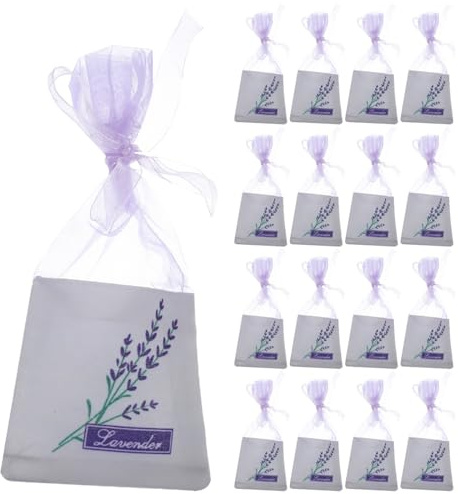 BESPORTBLE Sacchetti di Lavanda Vuoti Coulisse Sacchetti in Cotone Lilla Chiaro per Profumare Armadi Auto e Vestiti Confezione da 50 Pezzi