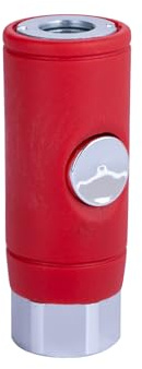 Craftsman CMXZTSG1086NB 14-inch Female Push Button Hose Pipe Connector, Air Compressor Fitting, Red