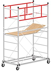 Gerüstgestell Arbeitshöhe 3,90 m aus Stahl Serie M4 LUX ausziehbarer Sockel - Made in Italy I SCEDIL