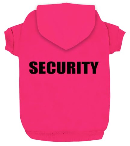 Izefia Hunde Kapuzenpulli Security Rdc Pet Bekleidung Hunde Shirt Wärmer Pullover Baumwoll Jackett Mantel Kleiner Hund Mittlerer Hund Rosenrot XS