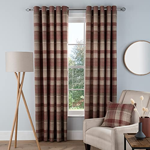Sleepdown Curtains, Polyester, Wine, 2 x 90 x 72