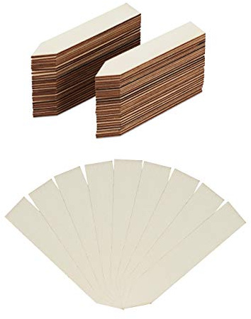 Relaxdays Pflanzenstecker 60er Set, zum Beschriften, Kräutergarten & Pflanzen, 10,5 cm lang, Holz Steckschilder, Natur | Kräutergarten & Pflanzen, 10,5 cm lang, Holz Steckschilder