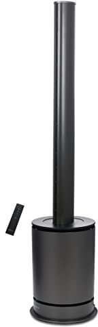 Emerio 3in1 Heizlüfter Ventilator Luftreiniger rotorlos HEPA 13 Filter + 2x UVC Lampe gegen Bakterien Viren Staub Pollen langlebiger nachhaltiger DC Motor Fernbedienung Timer, TFN-214472.1, Schwarz