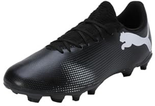 Puma Men Future 7 Play Fg/Ag Soccer Shoes, Puma Black-Puma White, 46 EU