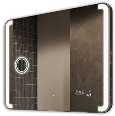 FORAM Badspiegel mit Beleuchtung - Led Spiegel Bad - 170x70 - Badezimmerspiegel Nach Maß - auf Individuelle Bestellung Gefertigt - Modernes Design - Mit Rahmen