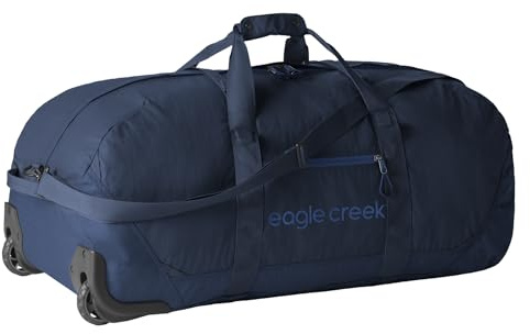 Eagle Creek No Matter What Reisetasche mit Rollen 110L I Mit Rollen & für viel Ausrüstung I Nachhaltige Rolling Duffel für Reisen, Camping & Abenteuer I 110L Volumen I Atlantic Blue