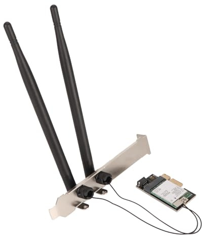 AX210NGW WiFi 6E-Karte, 574 Mbit/s 2,4 GHz, 2400 Mbit/s 5 GHz, 2400 Mbit/s 6 GHz, Bluetooth5.2 PCIE-Gigabit-Netzwerkkarte, MU MIMO, (Unabnehmbare Antenne)