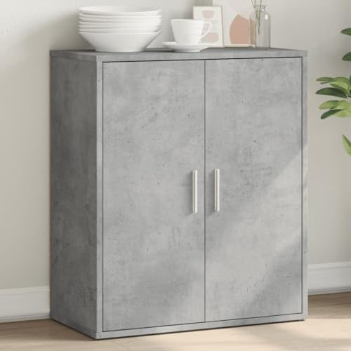 ZEYUAN Sideboard Betongrau 60x31x70 cm Holzwerkstoff, Kommode Schlafzimmer, Kommoden & Sideboards, Wohnzimmerschrank, Flur Kommode, Zimmer Möbel - 840460