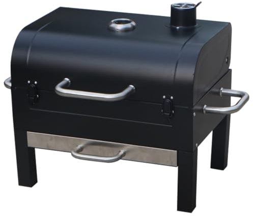 GasOne Barbecue portatile a carbonella, 45,7 cm, da tavolo, con manici laterali e coperchio, griglia a carbonella compatta per picnic, portellone posteriore, viaggi, griglia a carbone a 2 livelli per