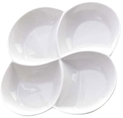 MGHRUE Compartment Plate Divided Plate Jewelry Plate Olive Dish Server Divided Serving Plate Dessert Trays Party Server Display Nut Tray Ceramics Appetizer