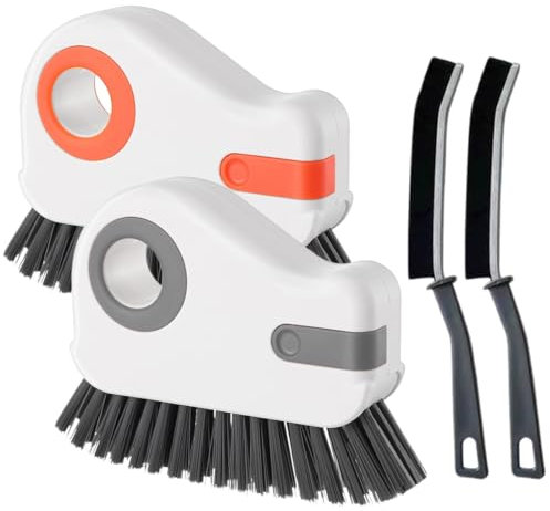 MIRKUZI Spazzole per incavi finestre, 2 spazzole per la pulizia delle scanalature delle finestre 2 spazzole per la pulizia delle fessure strumenti per la pulizia di finestre cucina bagno