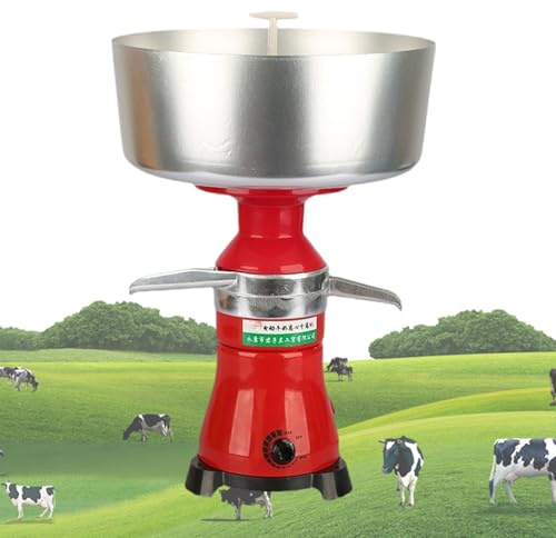Separador eléctrico de crema de leche fresca,Separador centrífugo de crema de leche de 12L,Centrífuga de mantequilla de acero inoxidable for convertir leche entera cruda en leche desnatada,Rendimiento