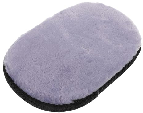 DONFAMDS Large Grey Polishing Cleaning Glove Mitt Car Wash Cloth Lambswool Texture, Washable and Reusable Auto Dusting and Shining Buffing Glove for Vehicle and Furniture Care