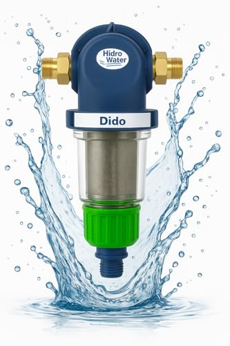 Hidro Water - Filtre autonettoyant DIDO ARGENT 50 microns avec cartouche antibactérienne - Filtration eau potable domestique - Combat légionelle - Protection contre les impuretés - 3/4 à 2 (3/4)