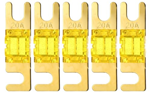 QUARKZMAN 5 Pezzi 20 A 32 V Mini ANL Fuse Sostituzione Protezione | Per Sistemi Audio Video Automobilistici E marino, Elettronica Fusibile A Lamella