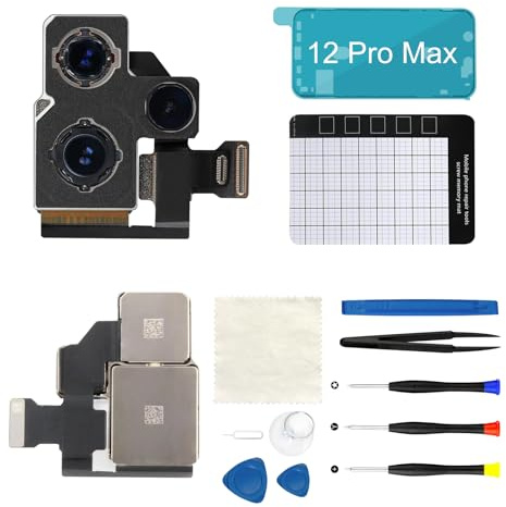 for iPhone 12 Pro Max Back Rear Main Camera Replacement A2342 A2410 A2412 A2411 Module OEM 12MP with Repair Kits