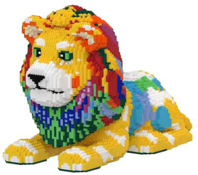 KeKeDuo Mikro Bausteine Sets, 18888+ Klemmbausteine 60CM Lang Liegender Löwe Modellbausatz, DIY Mini Bricks Tier Bauset Kreative Konstruktionsspielzeug Geschenke für Teenager und Erwachsene