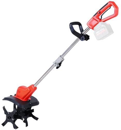 CISSIYOG Motozappa elettrica compatibile con Makita 21V, motozappa elettrica per giardino e prato con profondità di lavoro 22 cm, larghezza di lavoro 30 cm (batteria non inclusa)