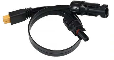 Offgridtec XT60-till-PV-kontakt platt solkabel, högeffektiv strömanslutningskabel för kraftstationer, solmoduler, balkongkraftverk, campare, båtar och Tiny Houses, Plug & Play (1,5 m, 4 mm²)