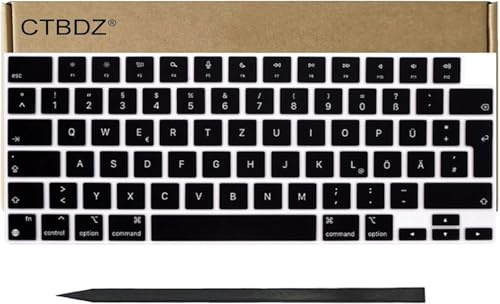 CTBDZ Teclas genéricas de repuesto para MacBook Air M2 M3 M4 Retina 13 pulgadas A2681 A3113, MacBook Air 15 pulgadas M2 M3 M4 A2941 A3114 DE-Layout QWERTZ Keyboard (Midnight)