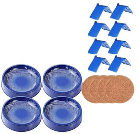 Chosertory Set di Accessori per Piccioni, Resistente E Pratico, con 4 Ciotole per Nidi.