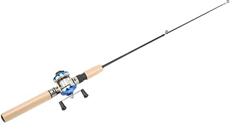 Keenso A75L Kit de Canne à Pêche sur Glace Portable d'hiver 75 Cm en Plastique Métal Cuivre Acier Inoxydable éponge avec Moulinet Flotteurs Crochets Sac pour Les Pêcheurs par Temps Froid