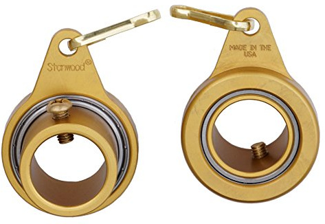 Stanwood Wind Sculpture: Non Tangle Flagpole Swivel/Rotating Ring, Brass Spinner with Stainless Steel Bearing - 1, Pack of 2