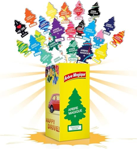 Arbre Magique, Degustazione Olfattiva, Profumatore Auto, Box da 24 Pezzi Assortiti