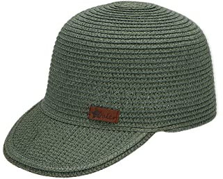 Sterntaler Unisex Baseball-Cap Stroh Baseballkappe, dunkelgrün, 49