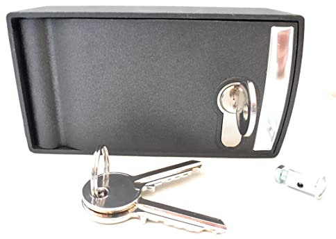 Caja de seguridad blindada para desbloqueo y accionamiento exterior para motor enrollable de persiana metalica comercial, puerta garaje y parking